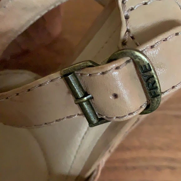 Frye Corrina Woven Leather Wedge Sandals 8 - Picture 7 of 12